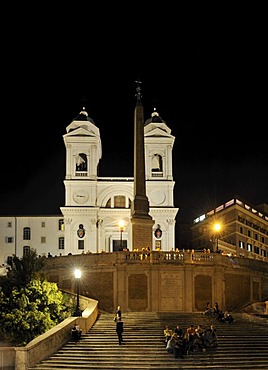 Spanish Steps and Trinita dei Monti, Rome, Italy, Europe