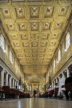 Interior view of Santa Prassede, Rome, Italy, Europe