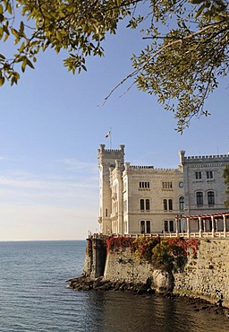 Miramare Castle, Castello di Miramare, Bay of Grignano, Trieste, Italy, Europe