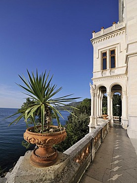 Miramare Castle, Castello di Miramare, Bay of Grignano, Trieste, Italy, Europe