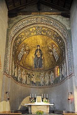 Interior view of San Giusto Cathedral, Trieste, Italy, Europe