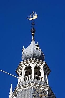 Tower of Sint Baafskerk church, Aardenburg, Netherlands, Europe