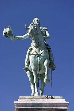 Place Guillaume II square with equestrian statue of Wilhelm II in Luxembourg City, Luxembourg, Europe