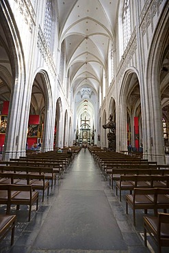 Inner shot of the Notre Dame Cathedral, Onze-Lieve-Vrouwekathedraal, Cathedrale Notre-Dame, Unesco World Heritage, Antwerp, Flanders, Belgium, Europe