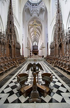 Inner shot of the Notre Dame Cathedral, Onze-Lieve-Vrouwekathedraal, Cathedrale Notre-Dame, Unesco World Heritage, Antwerp, Flanders, Belgium, Europe