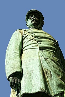 Bismarck monument next to the Johanneskirche church, Duesseldorf, North Rhine-Westphalia, Germany, Europe