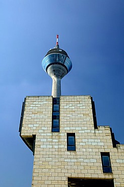 Radio tower, Parliament of North Rhine Westphalia, Duesseldorf, North Rhine-Westphalia, Germany, Europe