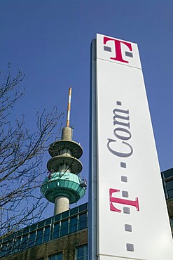 The transmitter "Cologne-Gremberg" in Cologne-Poll, Poll-Vingster road, telecommunications tower "Pollonius", Cologne, North Rhine-Westphalia, Germany, Europe