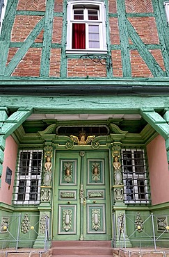 Baroque entrance, Hartwigsches house from 1720, Korbach, Hesse, Germany, Europe