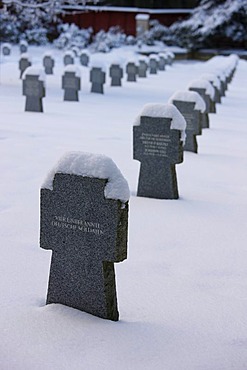 Graves of unknown soldiers, cemetery, wintery, Marianske Lazne, Czech Republic, Europe