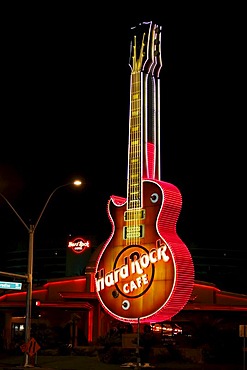 Guitar of the Hard Rock Cafe, detail, Paradise Road, Las Vegas, Nevada, USA