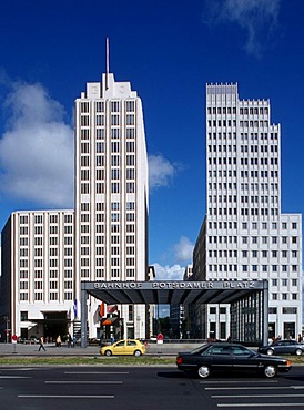 Beisheim Center and Ritz Carlton Hotel, subway entrance, Potsdamer Platz square, Tiergarten district, Berlin, Germany, Europe