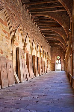 Convent cloister, Wissembourg, Vosges du Nord nature park, Vosges mountains, Alsace, France, Europe