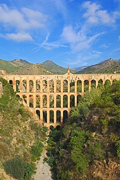 Puente de las Aguilas, Roman aqueduct, Nerja, La Axarquia, Malaga province, Andalusia, Spain, Europe