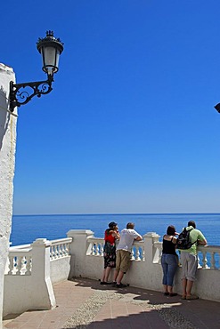 Balcony, Nerja, Costa del Sol, Malaga province, Andalusia, Spain, Europe