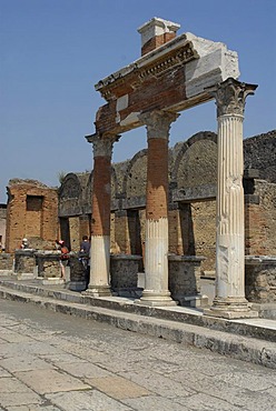 Forum, the square in Pompeii, Italy, Europe