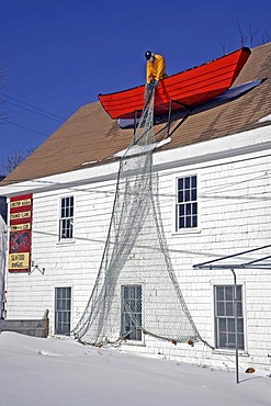 Restaurant, clam bar, Wellfleet, Cape Cod, winter, Massachusetts, New England, USA