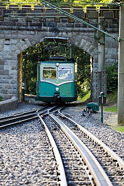 Drachenfels Railway, rack railway, Koenigswinter, Drachenfels, Dragon's Rock, Siebengebirge Mountains, North Rhine-Westphalia, Germany, Europe