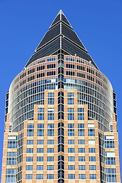 Top of the Messeturm, Fair Tower, 257 metres high, Westend quarter, Frankfurt am Main, Hesse, Germany, Europe