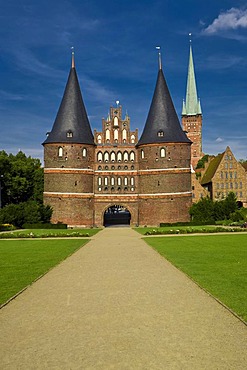 Holstentor gate, Luebeck, Schleswig-Holstein, Germany, Europe