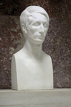 Bust of Carl Maria von Weber, Walhalla temple, Donaustauf, Bavaria, Germany, Europe