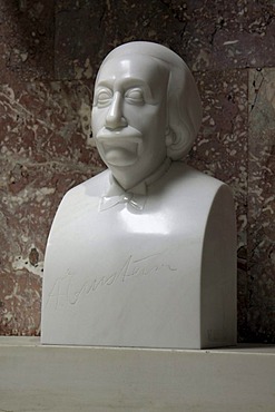 Bust of Albert Einstein, Walhalla temple, Donaustauf, Bavaria, Germany, Europe