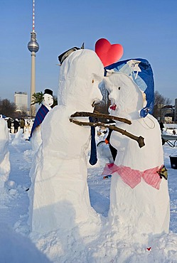 Snowman-Demo 2010 on Schlossplatz Square, Berlin, Germany, Europe