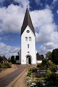 St. Clemens Church, Nebel, island of Amrum, Schleswig-Holstein, Germany, Europe