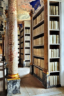 Library in the Benedictine Abbey in Ottobeuren, Bavaria, Germany, Europe