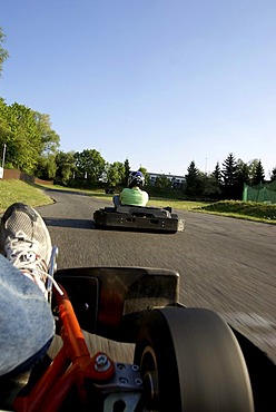 Kart racing, karting, racetrack, auto racing, speed, competition, Garching, Hochbrueck, Munich, Bavaria, Germany, Europe