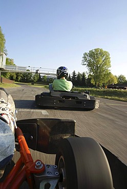 Kart racing, karting, racetrack, auto racing, speed, competition, Garching, Hochbrueck, Munich, Bavaria, Germany, Europe