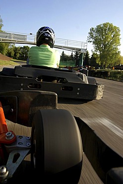 Kart racing, karting, racetrack, auto racing, speed, competition, Garching, Hochbrueck, Munich, Bavaria, Germany, Europe