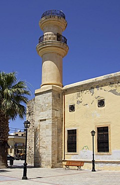 Minaret, town centre, Ierapetra, Crete, Greece, Europe