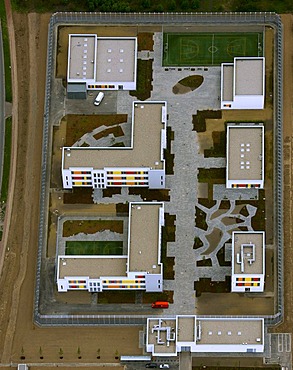 Aerial photo, Friemerheim Forensic Clinic, Duisburg, Ruhr area, North Rhine-Westphalia, Germany, Europe