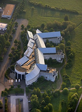 Aerial view, Privatuniversitaet Witten private university, Herdecke Witten, Ruhrgebiet region, North Rhine-Westphalia, Germany, Europe