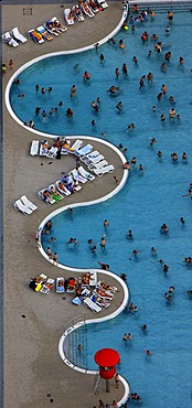 Aerial photo, Annenbad public pool, Huellberg, Witten, Ruhrgebiet area, North Rhine-Westphalia, Germany, Europe