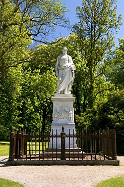 Malte monument in the castle gardens of Putbus, Ruegen island, Mecklenburg-Western Pomerania, Germany, Europe