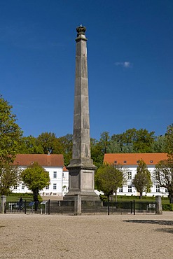 Obelisk at the Circus in Putbus, Ruegen island, Mecklenburg-Western Pomerania, Germany, Europe