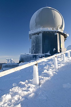 Radar tower on the Grosser Arber, Bavarian Forest Nature Park, Bavaria, Germany, Europe