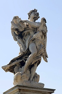 Angel statue on the Ponte Sant'Angelo bridge, Rome, Italy, Europe