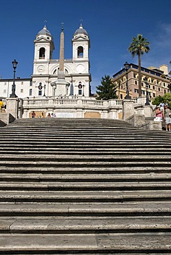 Basilica Church of S. Trinita dei Monti at the Spanish Steps, Piazza di Spagna, Rome, Italy, Europe