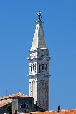 Bell tower of the parish church of Sv. Eufemija, Rovinj, Istria, Croatia, Europe