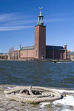 Stadshuset city hall, Riddarfjaerden, Stockholm, Sweden, Scandinavia, Europe