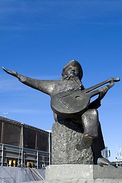 Sculpture of Evert Taube, Riddarholmen, Stockholm, Sweden, Scandinavia, Europe