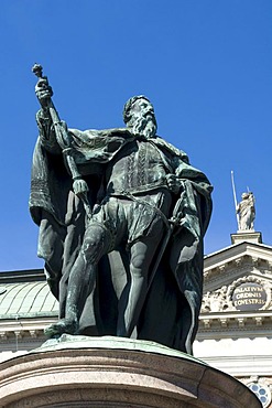 Statue of Gustav Erich in front of Riddarhuset, Riddarholmen, Stockholm, Sweden, Scandinavia, Europe