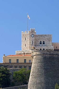 Prince's palace, Palais Princier du Monaco, Monte Carlo, Cote d'Azur, Monaco, Europe