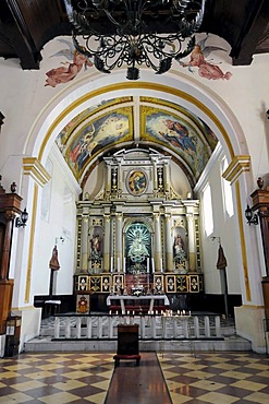 Interior, altar area, La Merced Church, Leon, Nicaragua, Central America