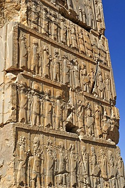 Bas-relief at the Achaemenid archeological site of Persepolis, UNESCO World Heritage Site, Persia, Iran, Asia