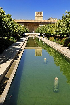 Garden in the interior of the Citadelle of Karim Khan, Shiraz, Fars, Persia, Iran, Asia