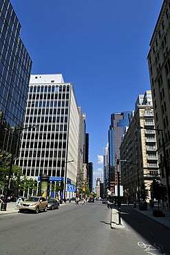 Rue Sainte Catherine, skyscraper at downtown Montreal, Quebec, Canada, North America